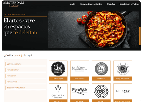 Página Web Centro Comercial Medellin